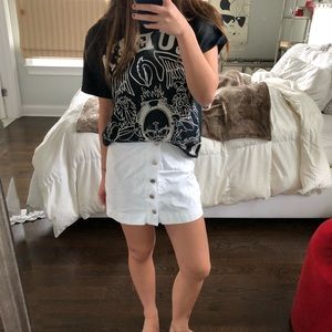 White Button Up Skirt